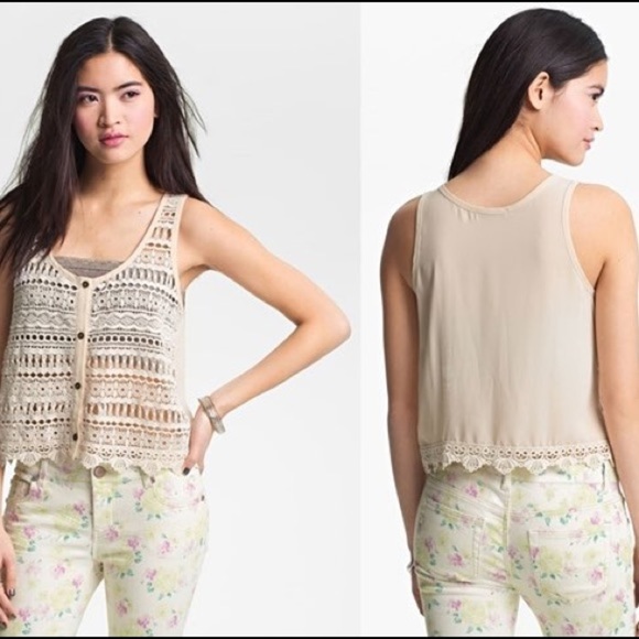 💕x3HP💕Chloe K crochet blue tank - Picture 9 of 10